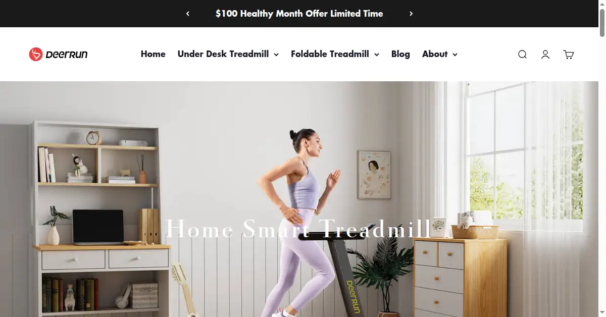 deerruntreadmill.com as the Internet Archive first saved it, 25 Aug 2023