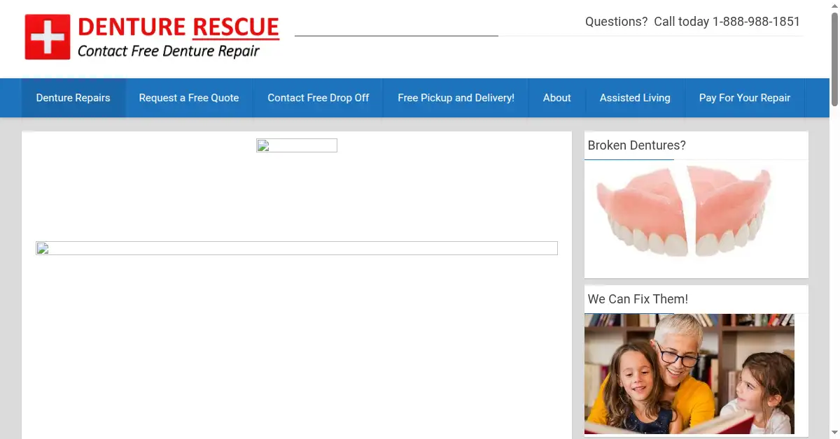 denturerescue.com as the Internet Archive first saved it, 7 Mar 2021
