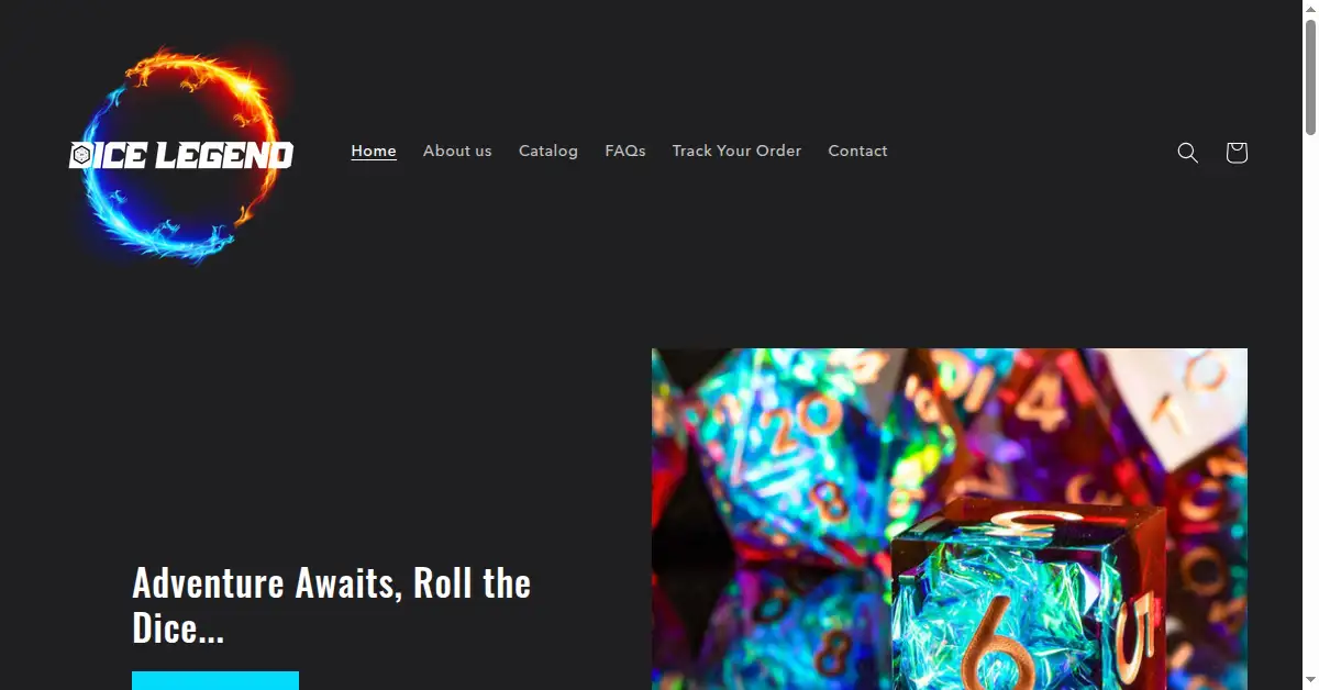 dicelegend.com as the Internet Archive first saved it, 4 Jun 2023