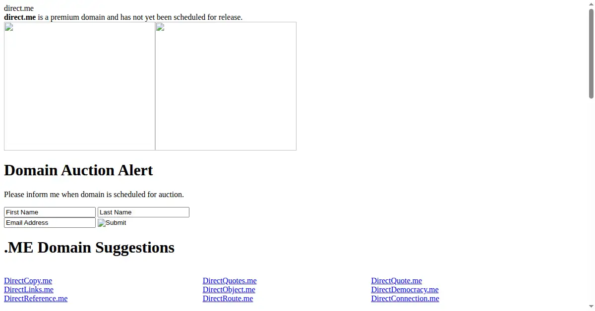 direct.me as the Internet Archive first saved it, 21 Nov 2009