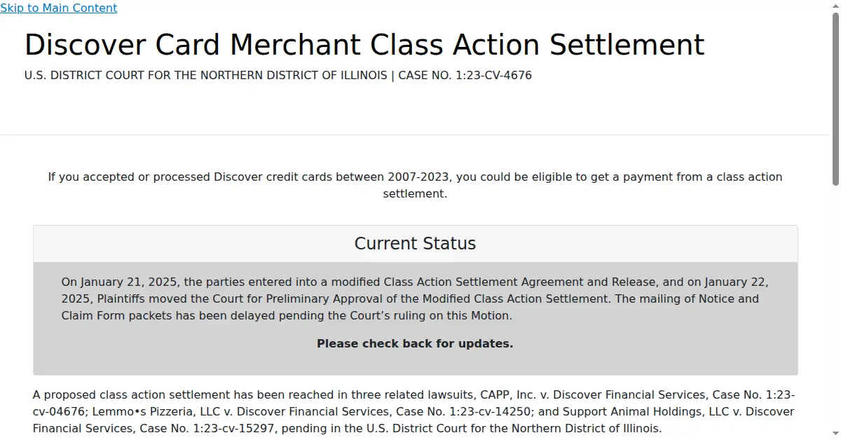 discovermerchantsettlement.com as the Internet Archive first saved it, 14 Mar 2025