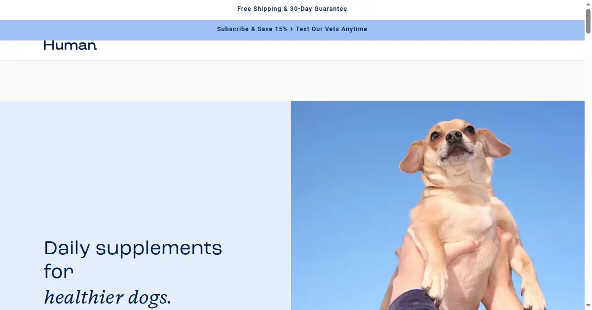 dogishuman.com as the Internet Archive first saved it, 6 Apr 2022