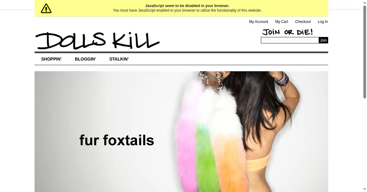 dollskill.com as the Internet Archive first saved it, 26 Aug 2010