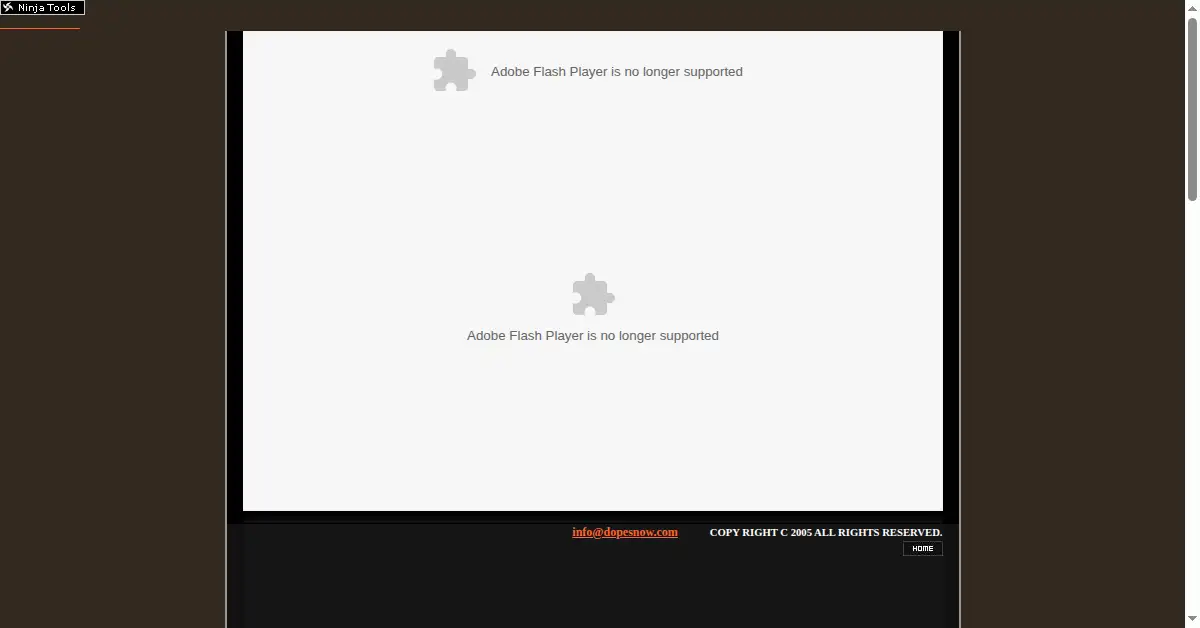 dopesnow.com as the Internet Archive first saved it, 11 Jan 2006