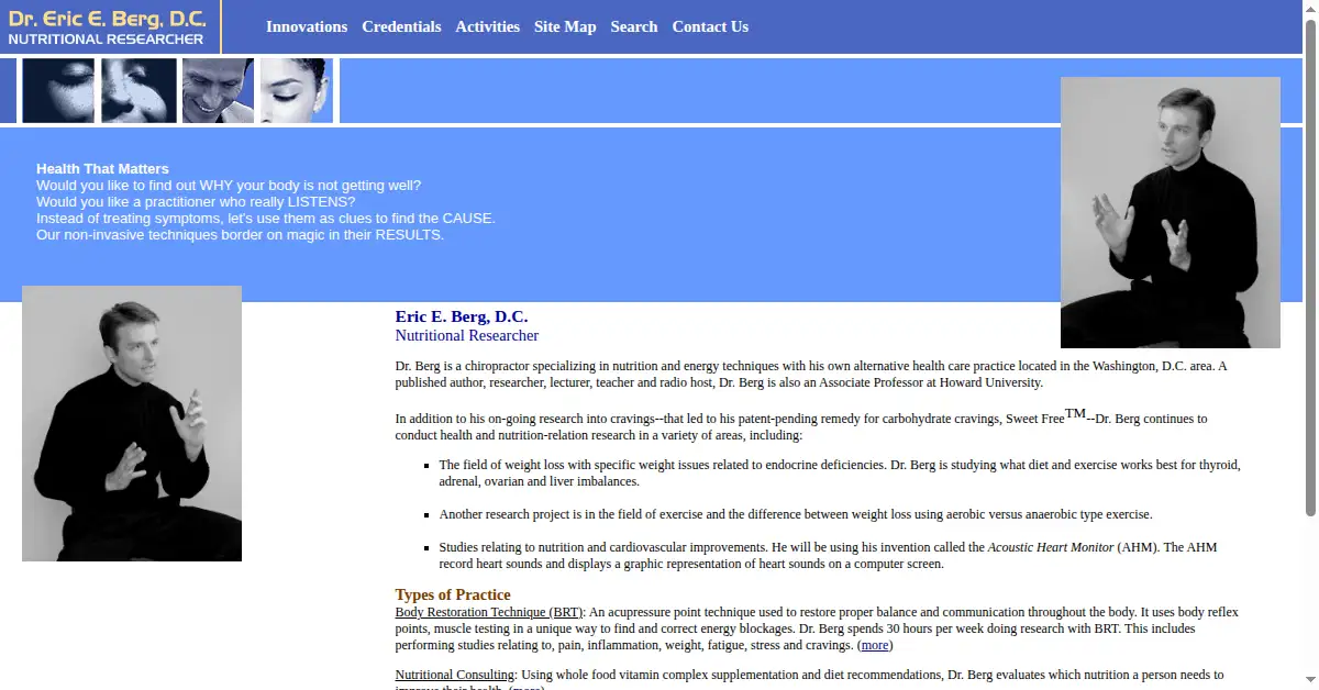 drberg.com as the Internet Archive first saved it, 30 Jan 2006