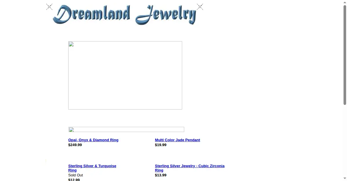 dreamlandjewelry.com as the Internet Archive first saved it, 26 May 2003