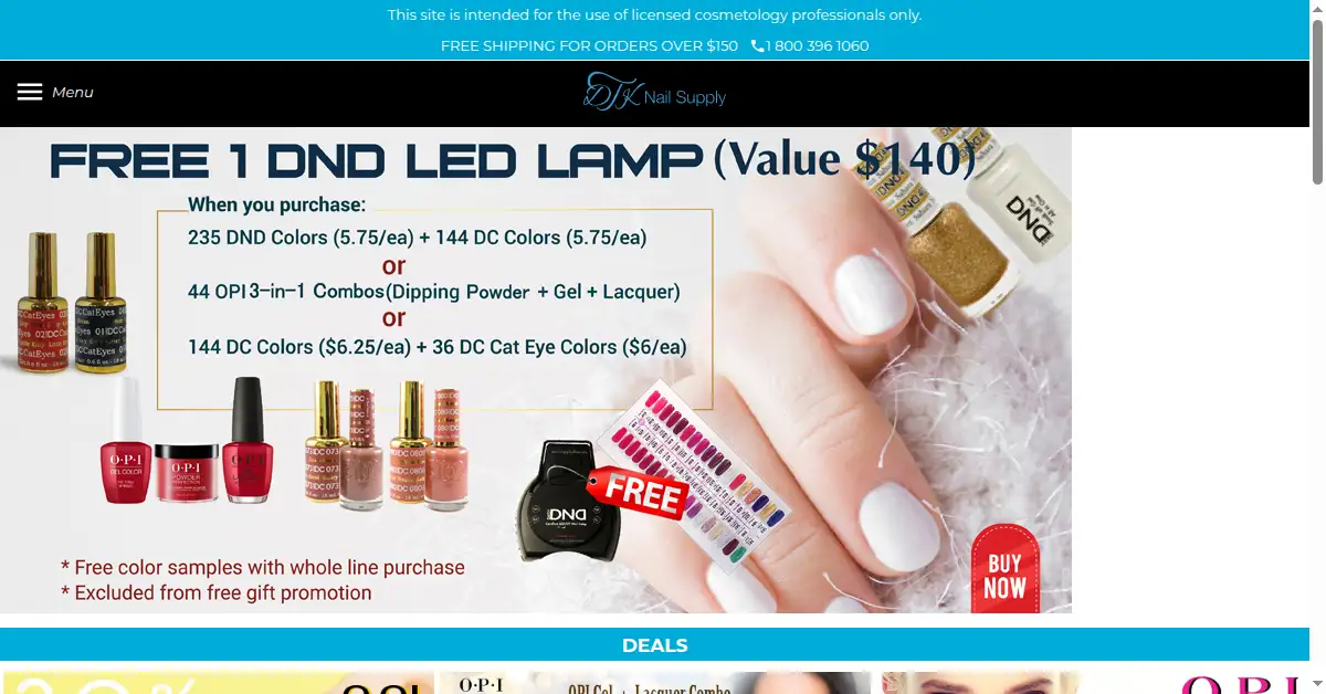 dtknailsupply.com as the Internet Archive first saved it, 5 Aug 2018