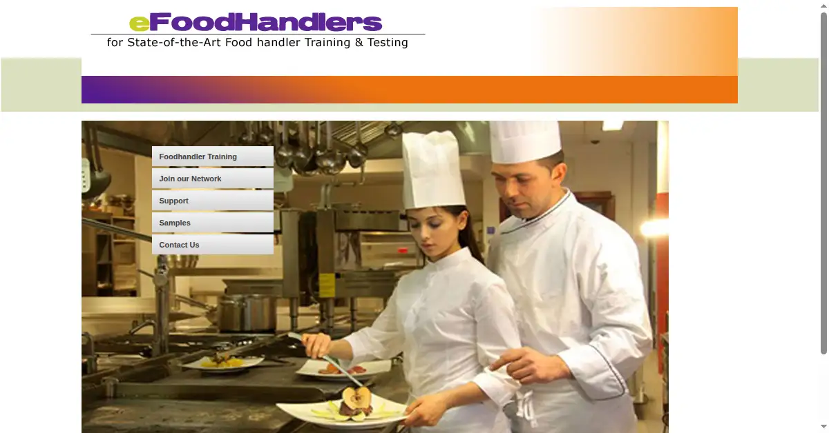 efoodhandlers.com as the Internet Archive first saved it, 7 Nov 2009