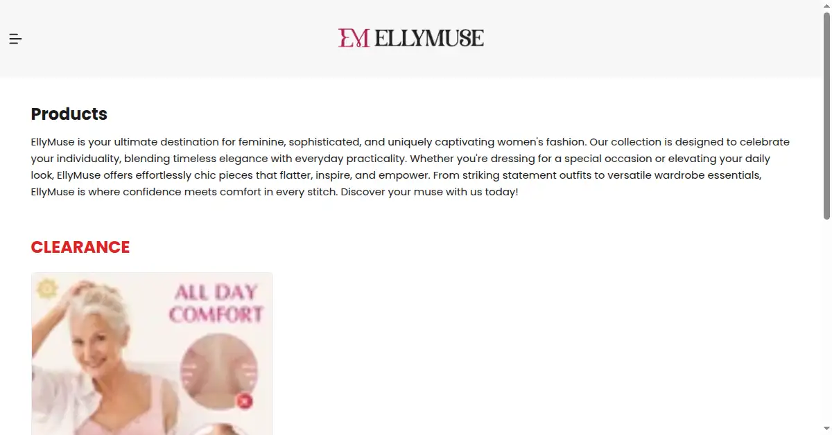ellymuse.com as the Internet Archive first saved it, 12 Feb 2025