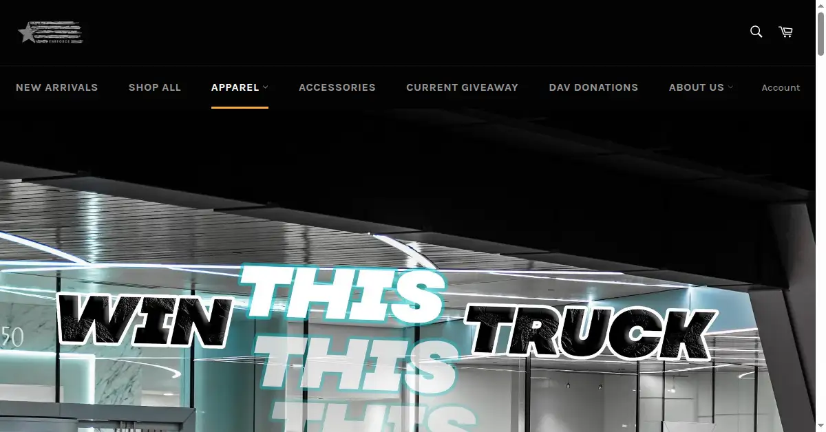 enrforce.com as the Internet Archive first saved it, 3 Aug 2020