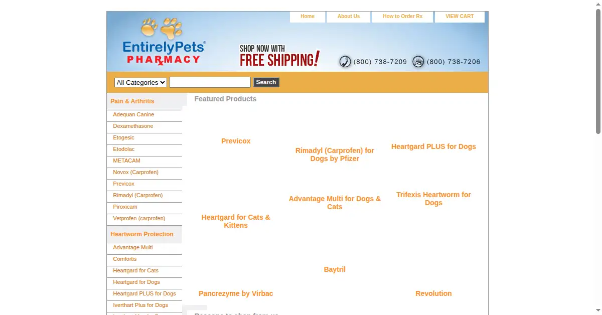 entirelypetspharmacy.com as the Internet Archive first saved it, 3 Apr 2013