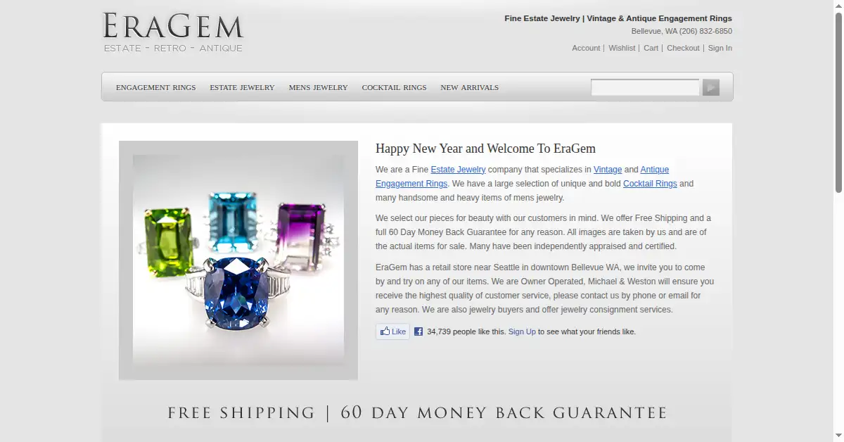 eragem.com as the Internet Archive first saved it, 15 Jan 2013