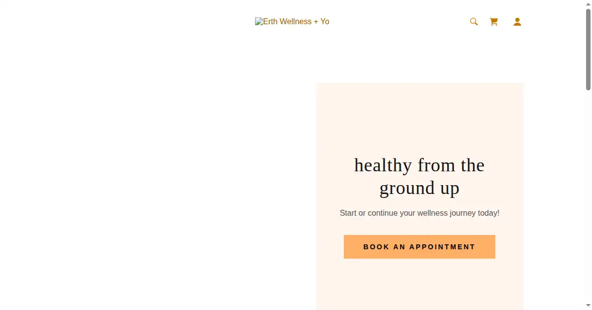 erthwellness.com as the Internet Archive first saved it, 12 Jan 2022