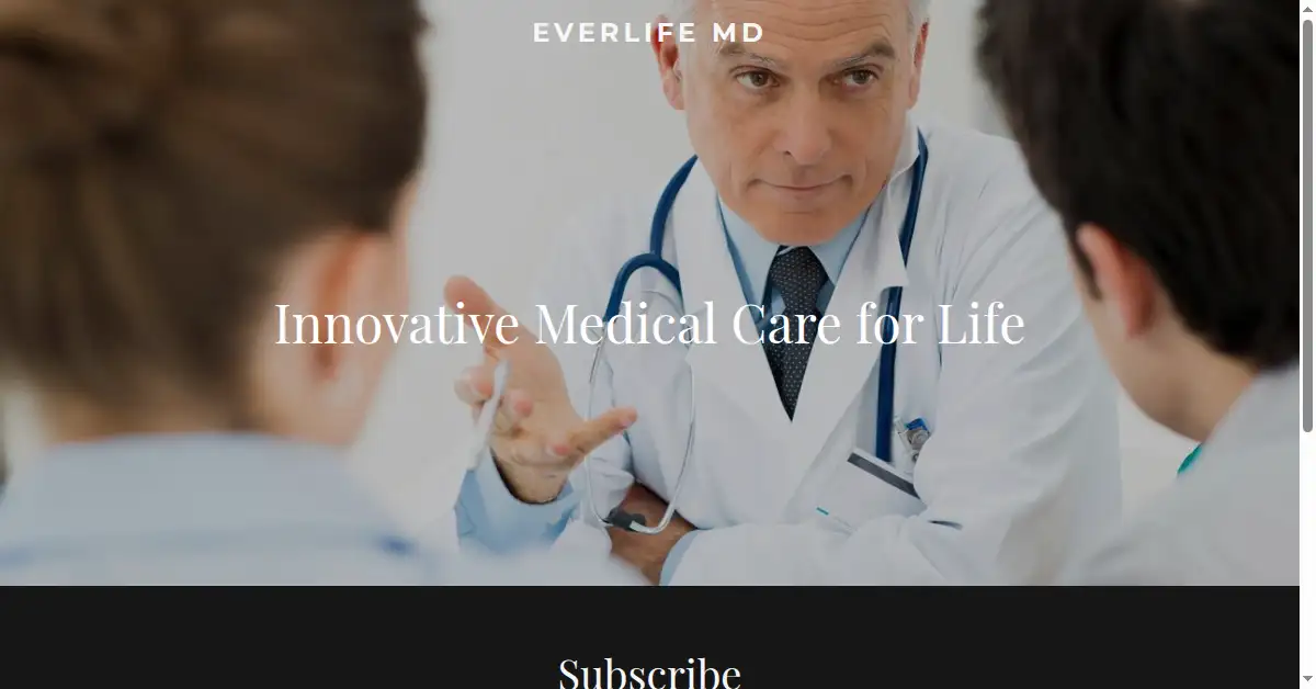 everlifemd.com as the Internet Archive first saved it, 8 Aug 2024