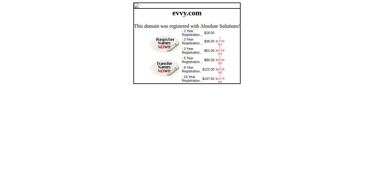 evvy.com as the Internet Archive first saved it, 23 Jan 2002
