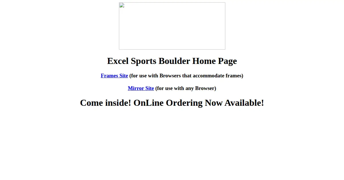 excelsports.com as the Internet Archive first saved it, 4 Nov 1996