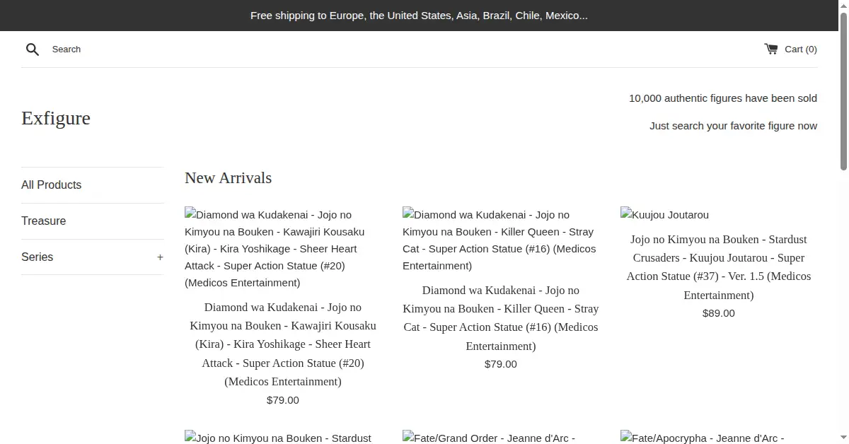 exfigure.com as the Internet Archive first saved it, 30 Jul 2021