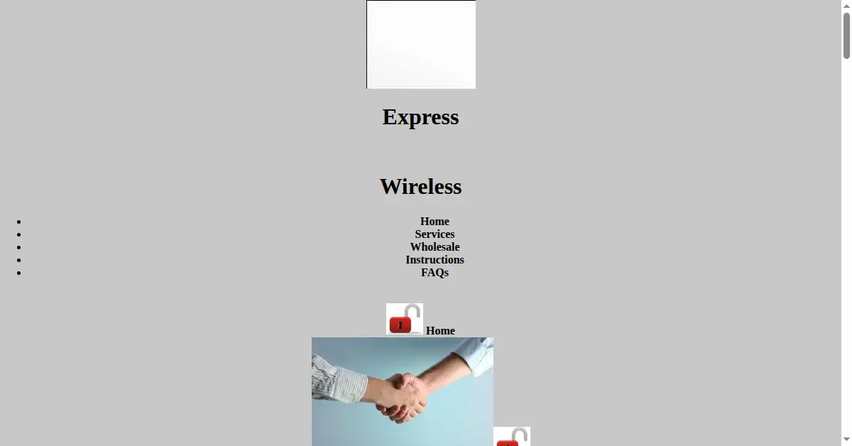 expressunlocks.com as the Internet Archive first saved it, 2 Feb 2011