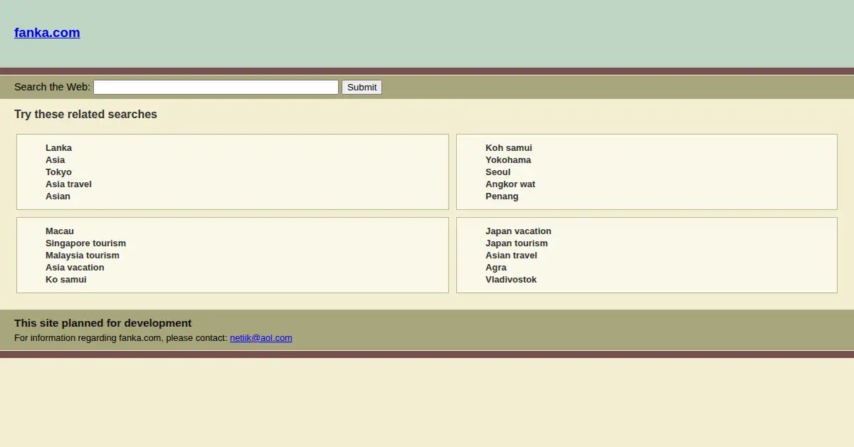 fanka.com as the Internet Archive first saved it, 1 Sep 2004