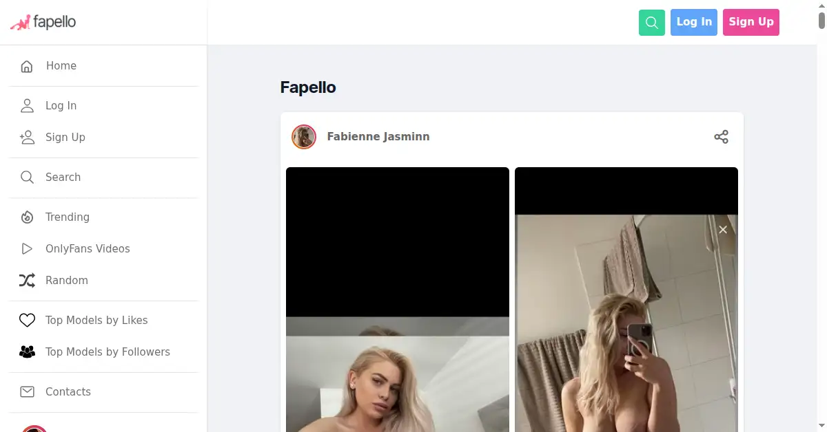 fapello.com as the Internet Archive first saved it, 10 Jan 2022