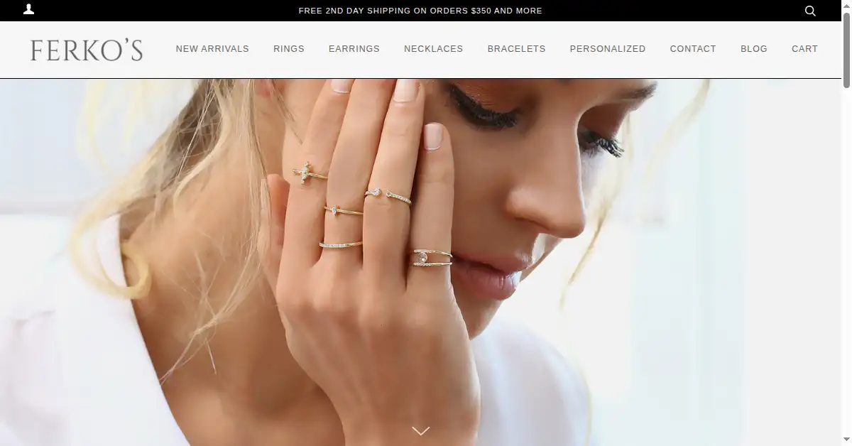 ferkosfinejewelry.com as the Internet Archive first saved it, 3 Feb 2018