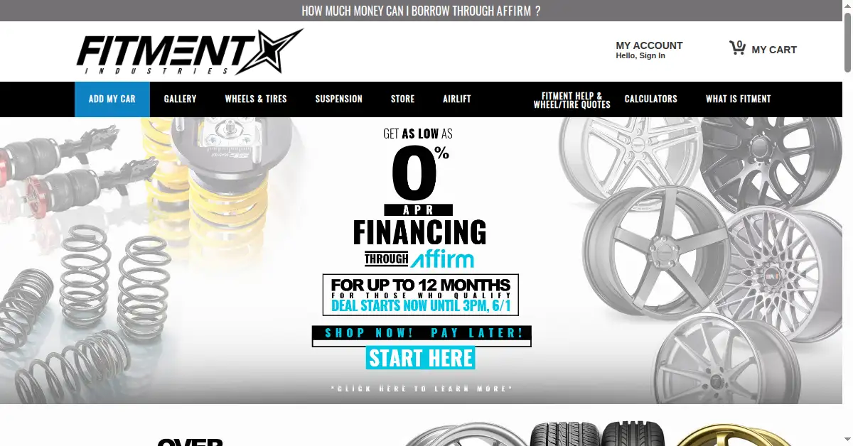 fitmentindustries.com as the Internet Archive first saved it, 1 Jun 2018