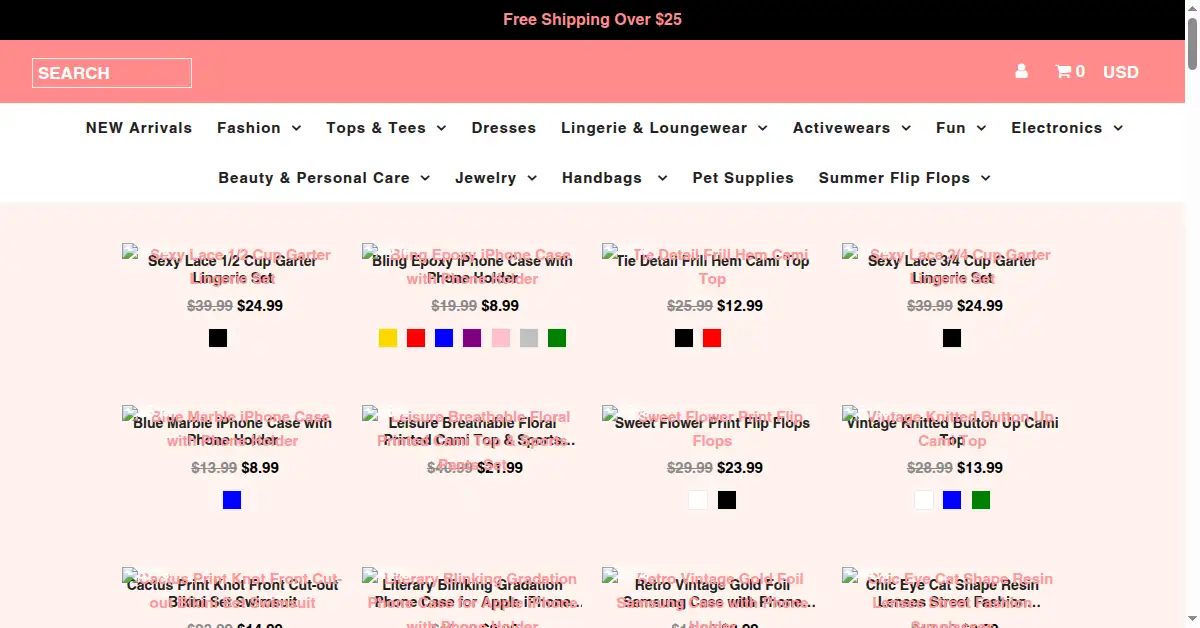flamingo.shop as the Internet Archive first saved it, 23 Jun 2019