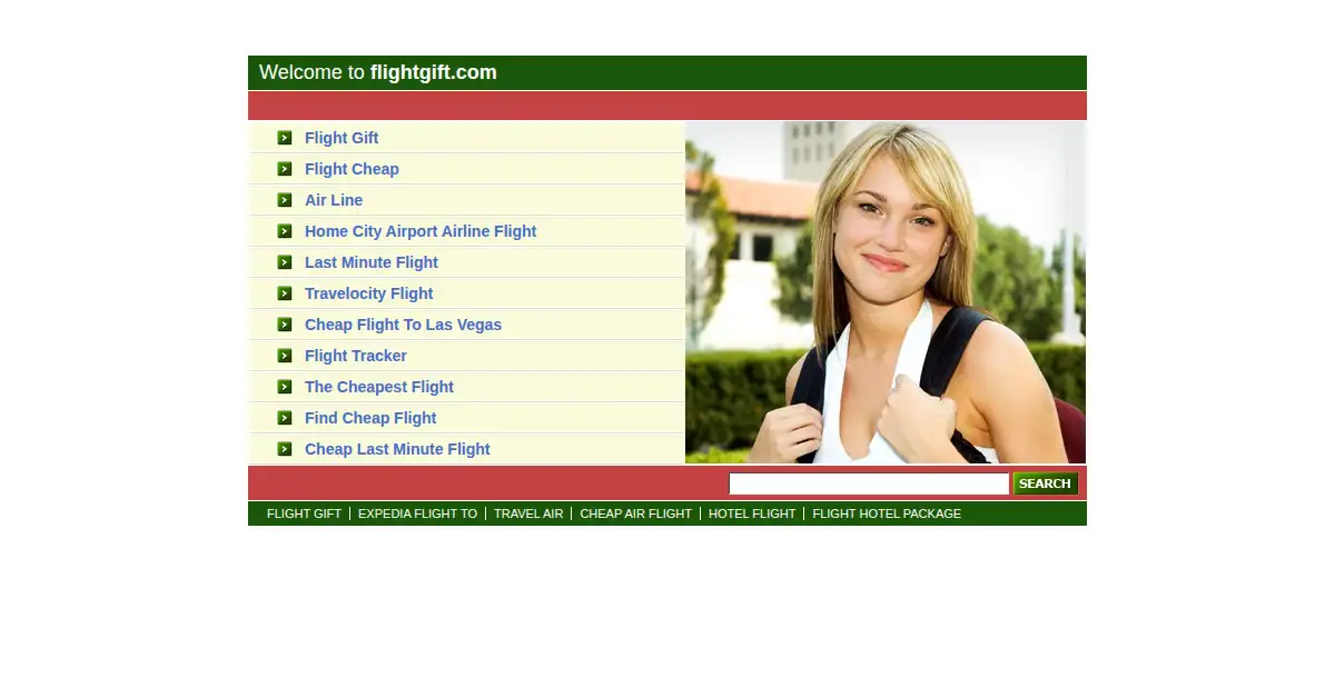 flightgift.com as the Internet Archive first saved it, 7 Feb 2011