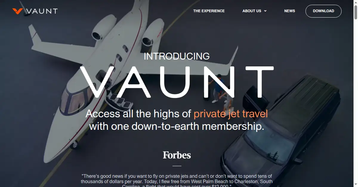 flyvaunt.com as the Internet Archive first saved it, 3 Jan 2024