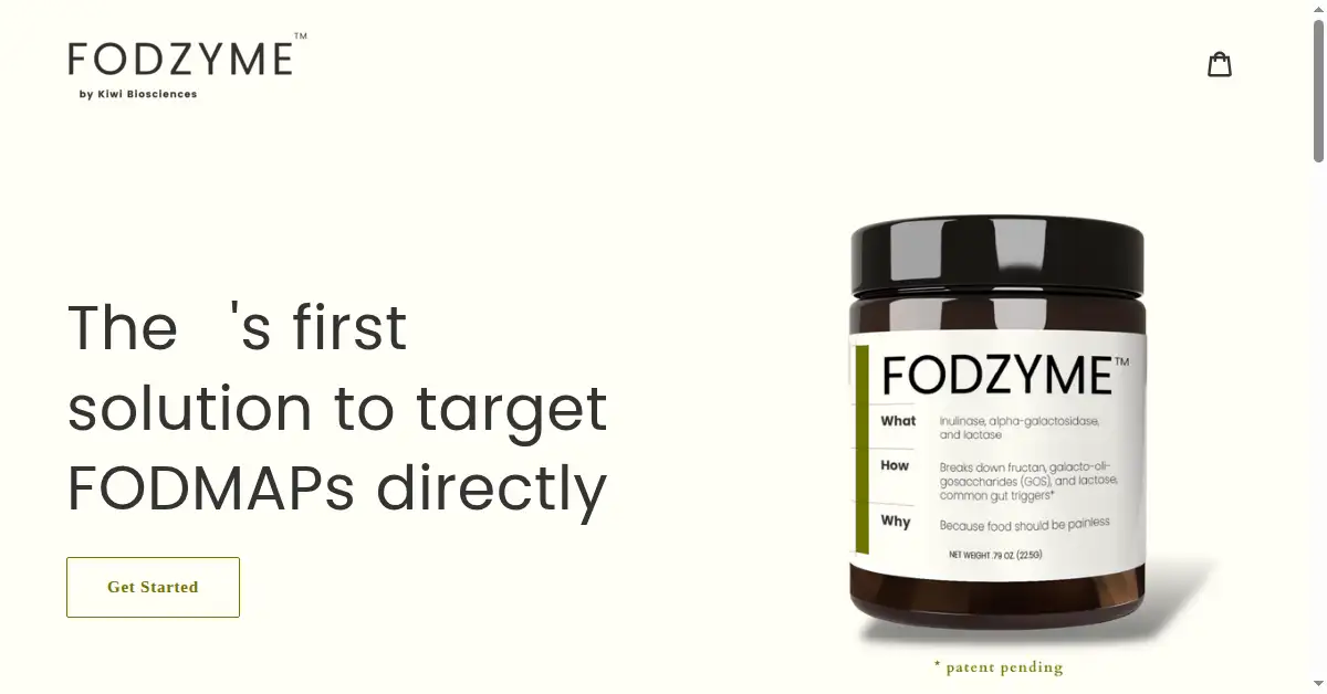fodzyme.com as the Internet Archive first saved it, 12 May 2021