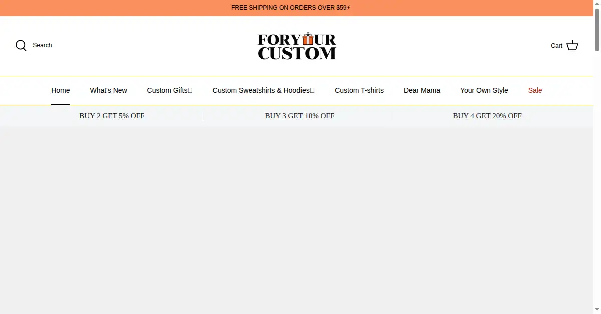 foryourcustom.com as the Internet Archive first saved it, 15 Apr 2023