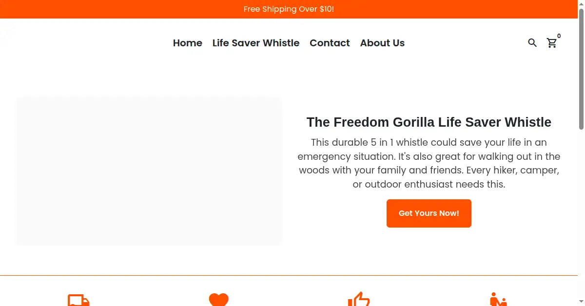 freedomgorilla.com as the Internet Archive first saved it, 17 Jan 2022