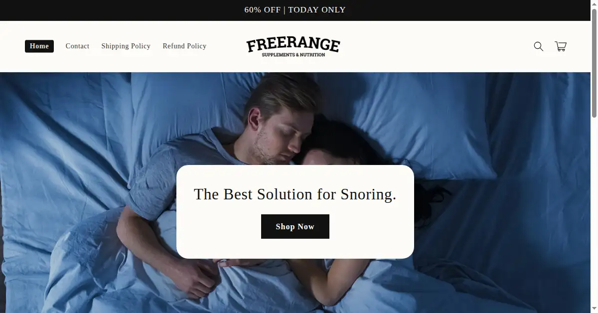 freerangesupplements.com as the Internet Archive first saved it, 19 May 2024