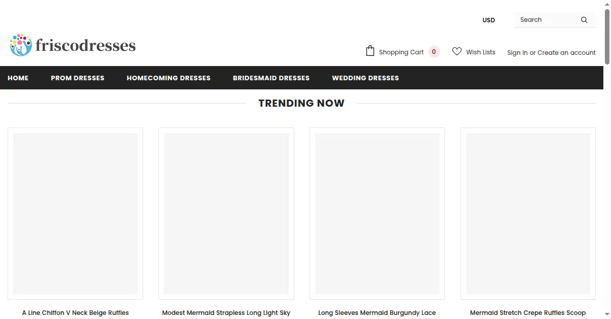 friscodresses.net as the Internet Archive first saved it, 26 Nov 2022
