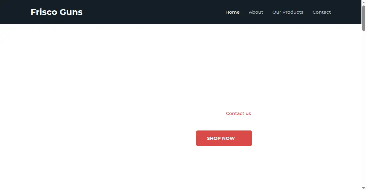 friscoguns.com as the Internet Archive first saved it, 4 May 2022