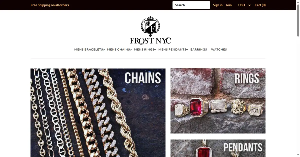 frostnyc.com as the Internet Archive first saved it, 21 Jan 2016