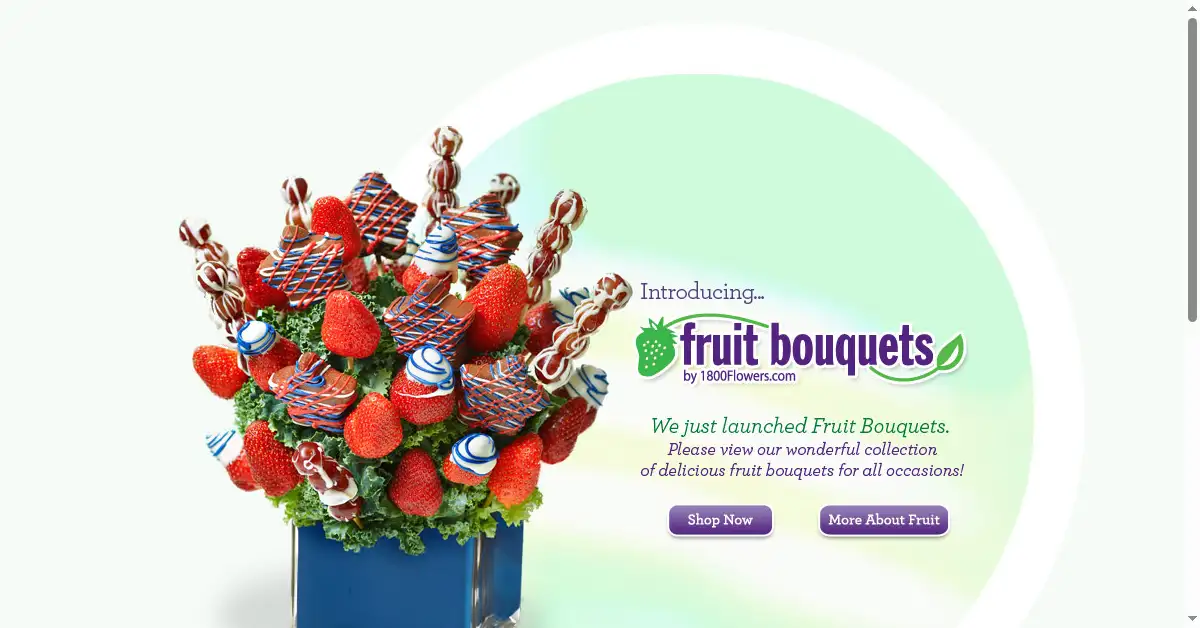 fruitbouquets.com as the Internet Archive first saved it, 15 Oct 2011