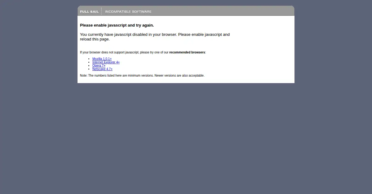 fullsail.edu as the Internet Archive first saved it, 9 Jun 2003