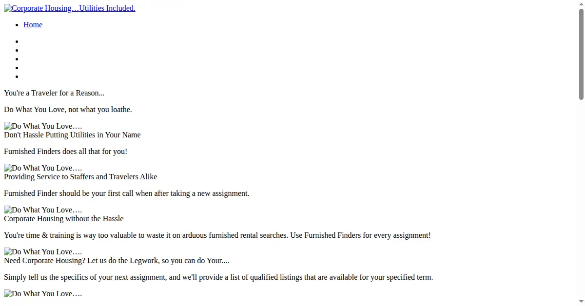 furnishedfinder.com as the Internet Archive first saved it, 2 Jan 2014