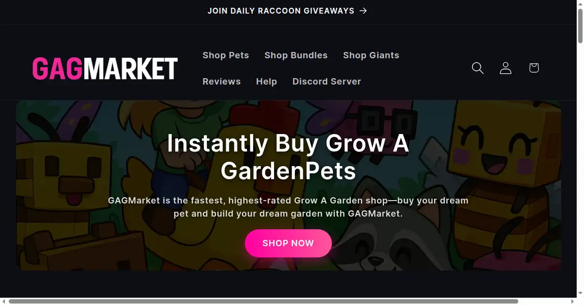 gagmarket.gg as the Internet Archive first saved it, 28 Jun 2025