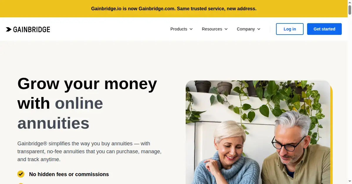 gainbridge.com as the Internet Archive first saved it, 19 Nov 2025
