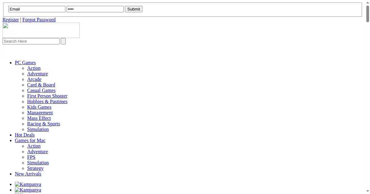 gamebillet.com as the Internet Archive first saved it, 19 Sep 2014