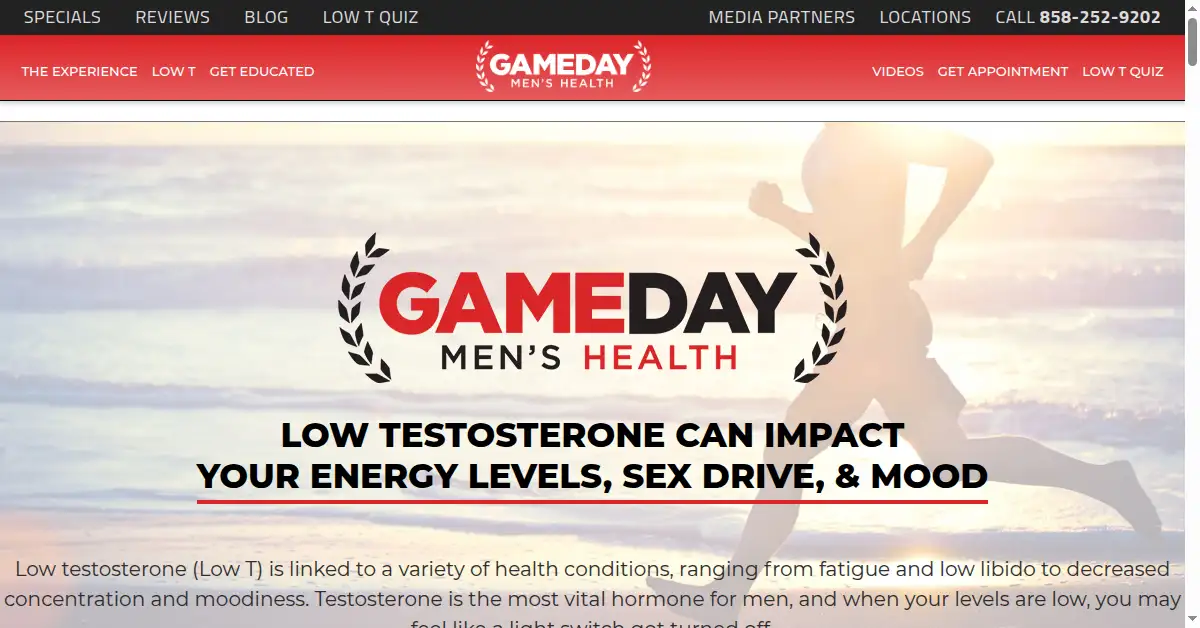 gamedaymenshealth.com as the Internet Archive first saved it, 22 Jan 2019