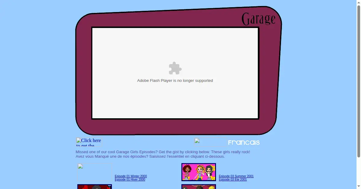 garageclothing.com as the Internet Archive first saved it, 23 Jan 2002