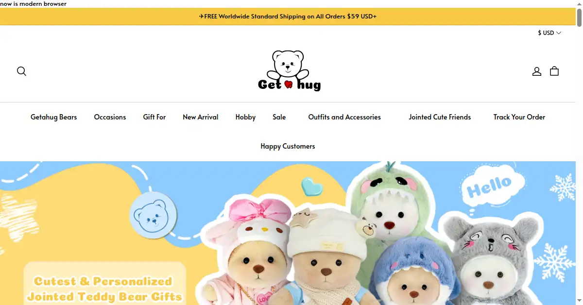 getahug.co as the Internet Archive first saved it, 11 Jan 2024