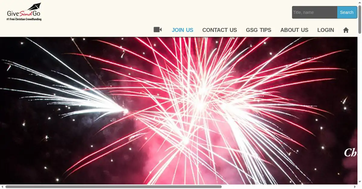 givesendgo.com as the Internet Archive first saved it, 14 Jan 2016