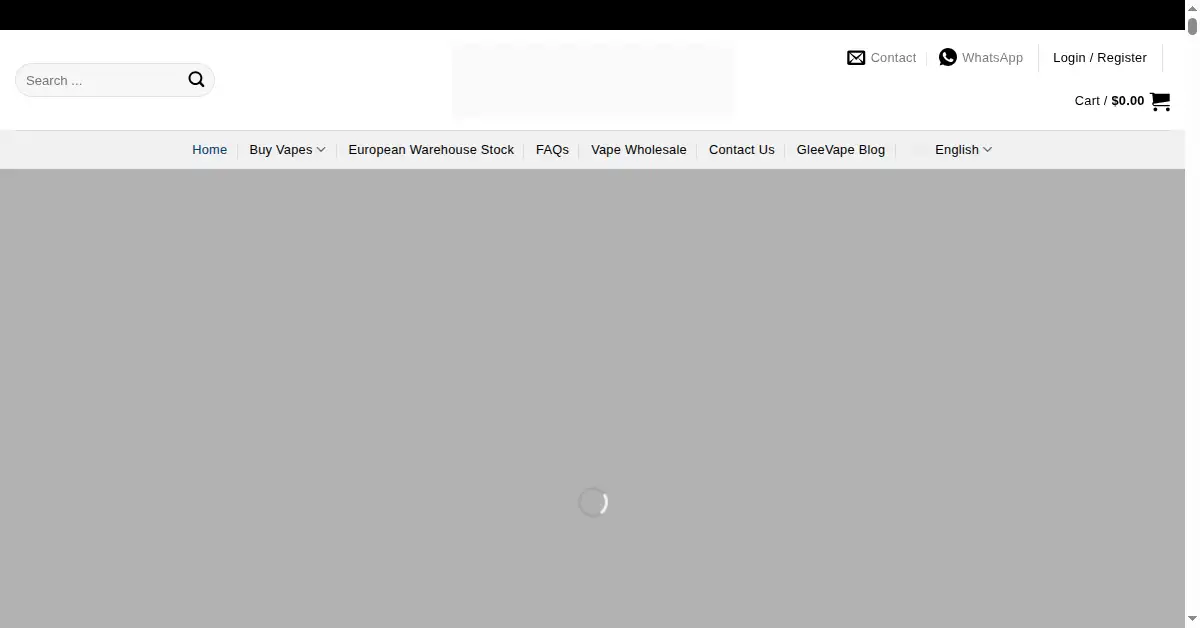 gleevape.com as the Internet Archive first saved it, 16 May 2024
