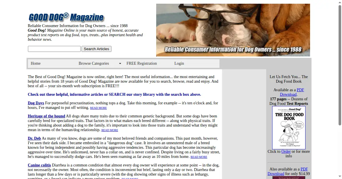 gooddog.com as the Internet Archive first saved it, 7 Nov 2011
