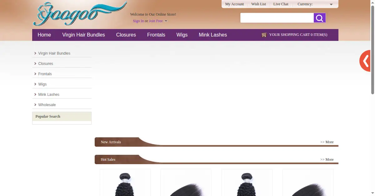 googoohair.com as the Internet Archive first saved it, 25 Mar 2018
