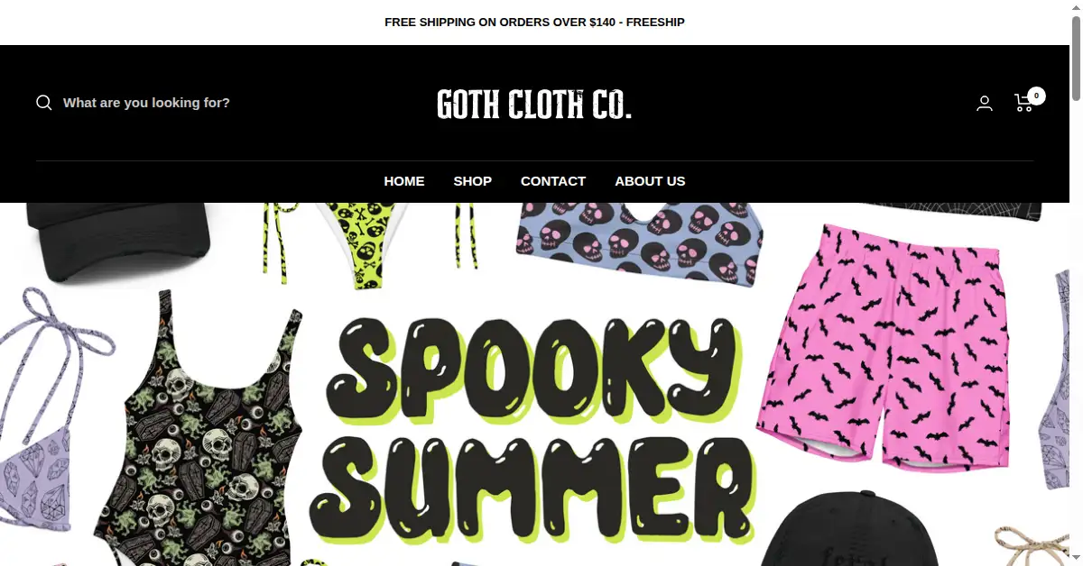 gothclothco.com as the Internet Archive first saved it, 9 May 2024